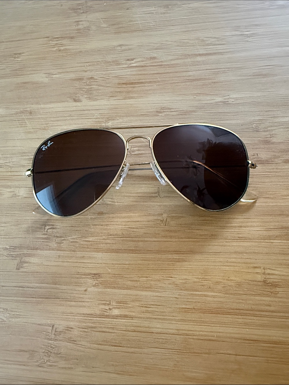 Ray-Ban Aviator Sunglasses - Gold Frame with Brown Lenses